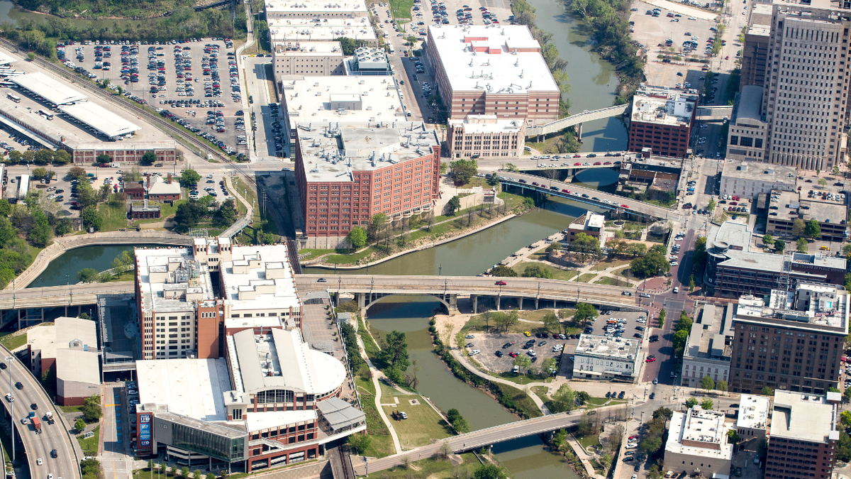 The Harris County Jail sits along the banks of Buffalo Bayou in Houston as seen on March 20, 2019. Source: Fox News